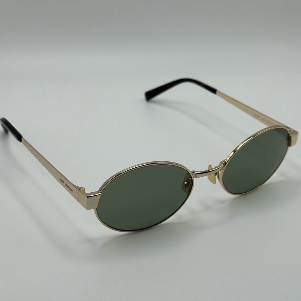 BRAND NEW SAINT LAURENT SL692 003 Gold/Green Unisex Sunglasses - Picture 8 of 13